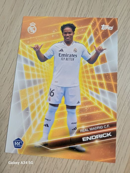 Karta piłkarska topps Endrick, Real Madryt.