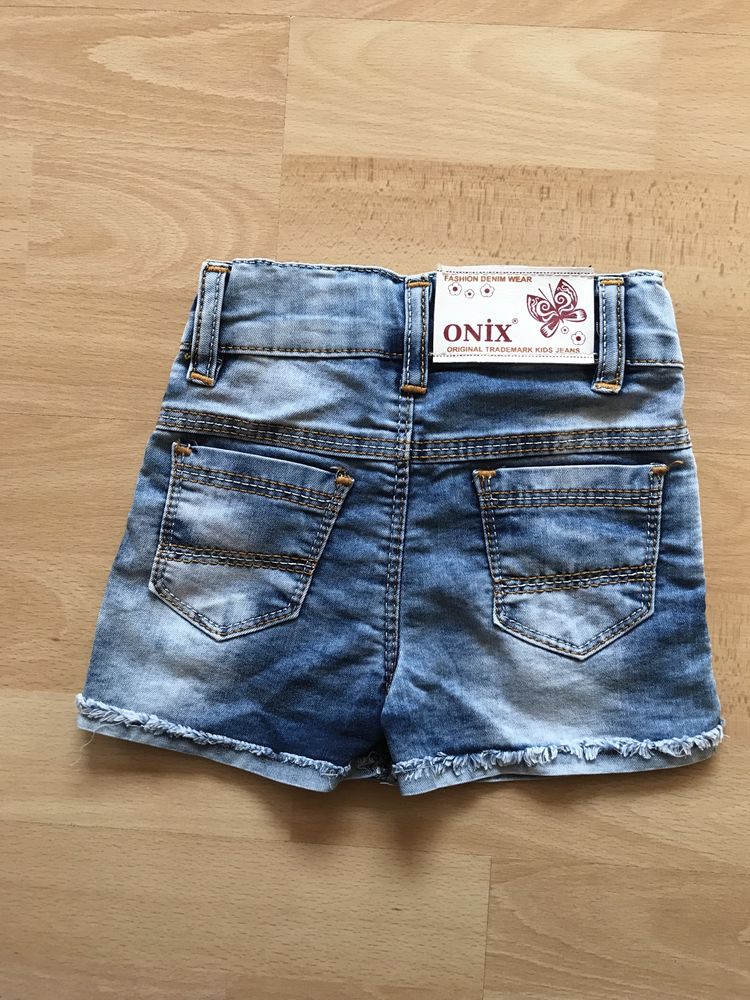 Турецькі нові джинсові шорти Onix для дівчаток на ріст 92- 98-104