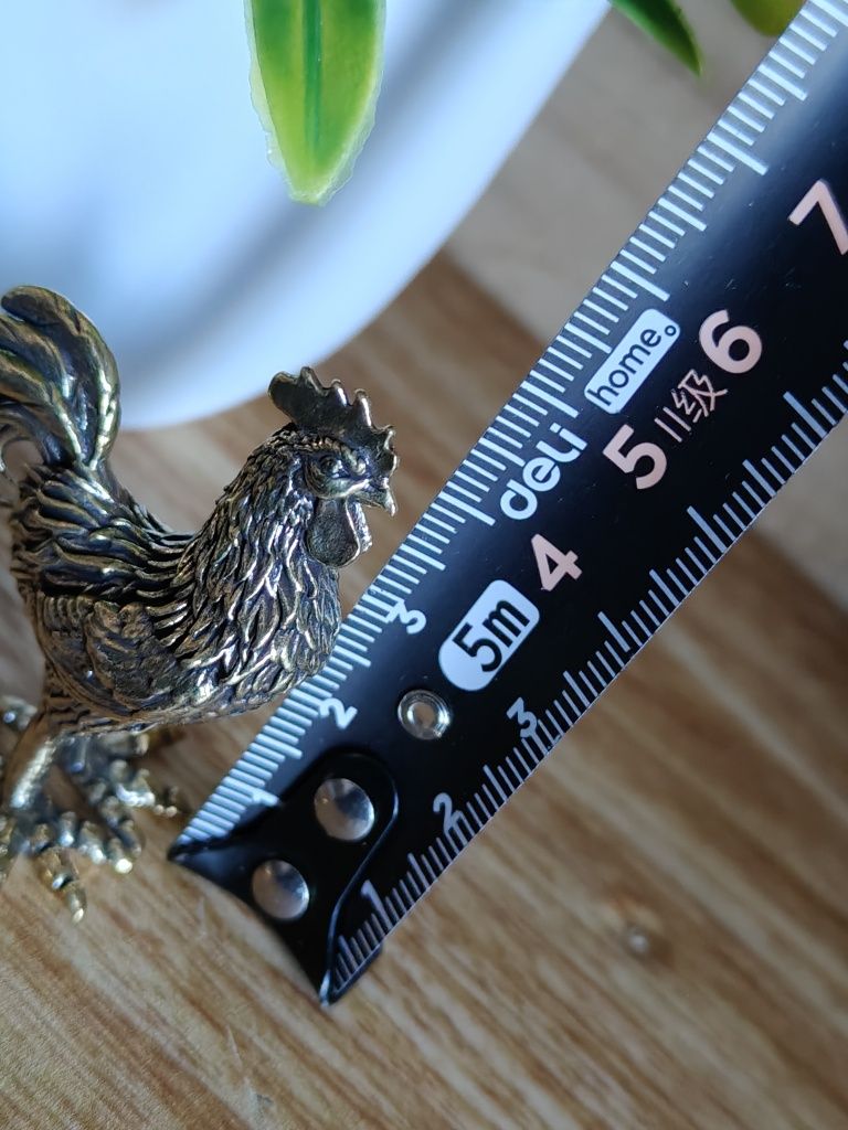 Figurka dekoracyjna metalowy kogut