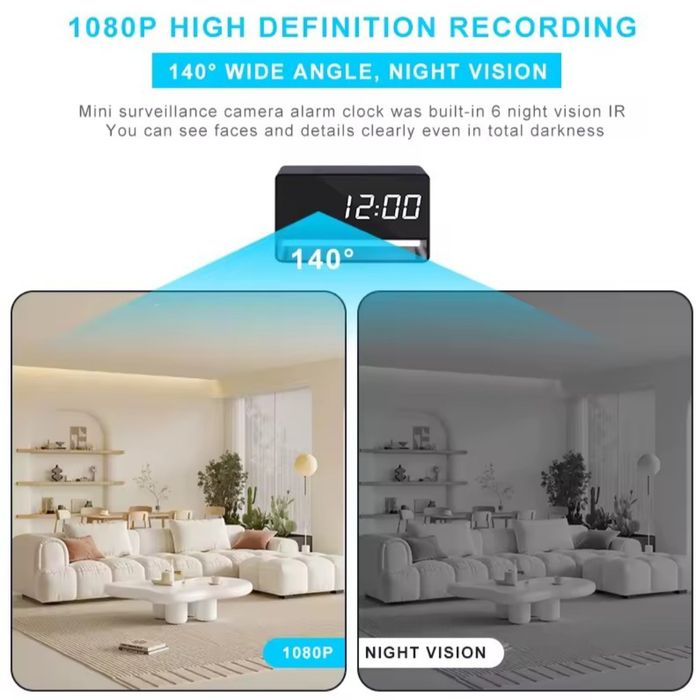Годинник з прихованою (скрытая) камерою WIFI IP, з акумулятором LookCa