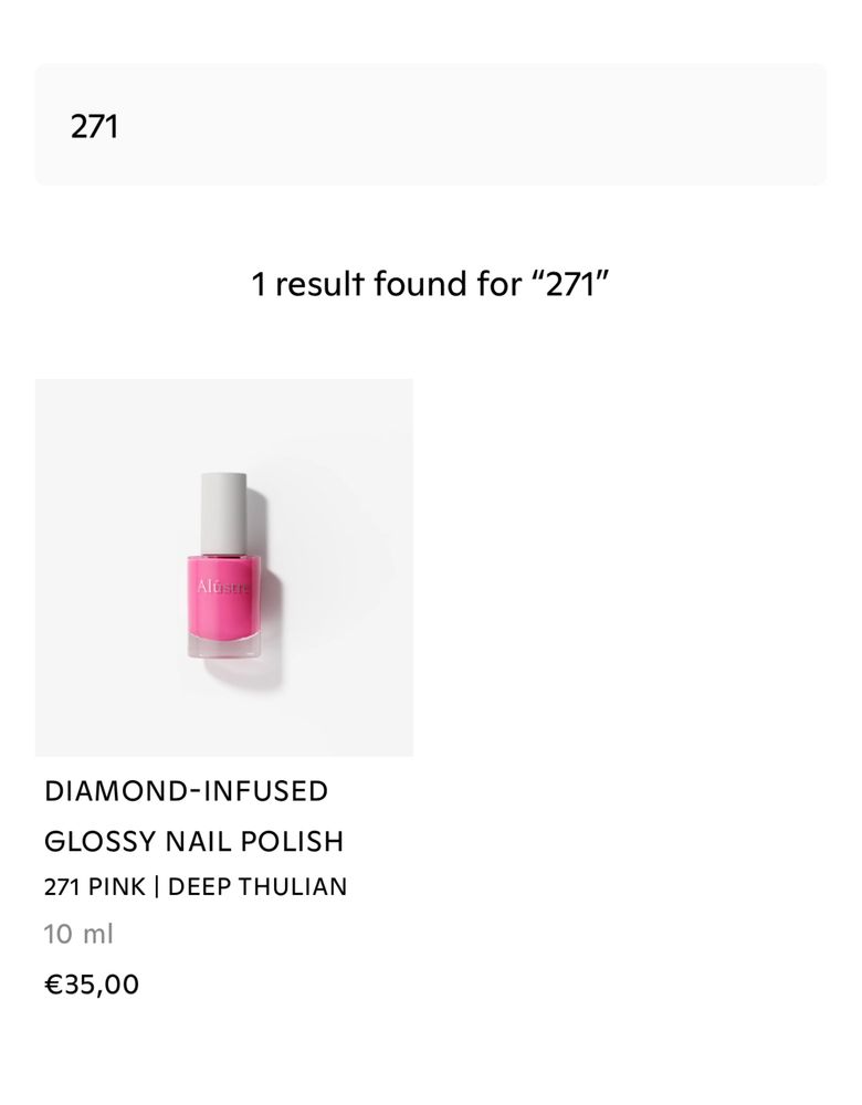 Lakier Alustre 271 Pink z diamentami