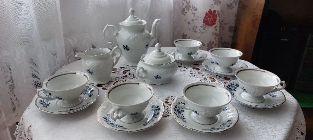 Porcelana Wałbrzych serwis do kawy 9częściowy