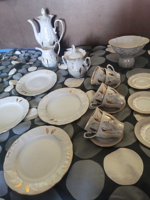 Кофейный набор ландыш, фарфор, ссср