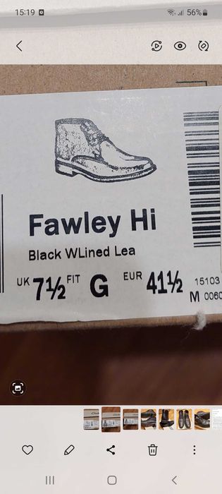 Зимові чоловічі черевики Сlarks,41,5 р.