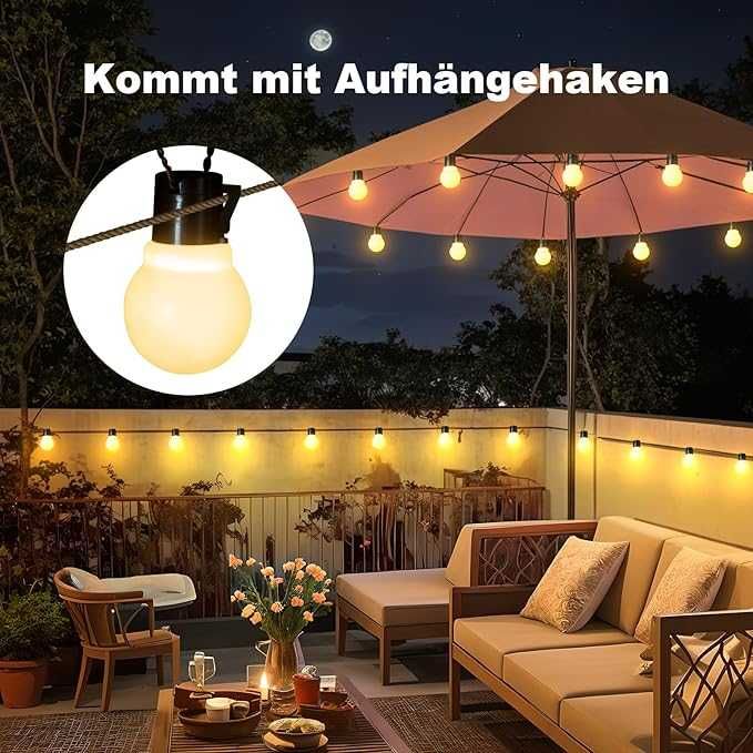 Traumheim Solarny łańcuch świetlny na zewnątrz, 10 m