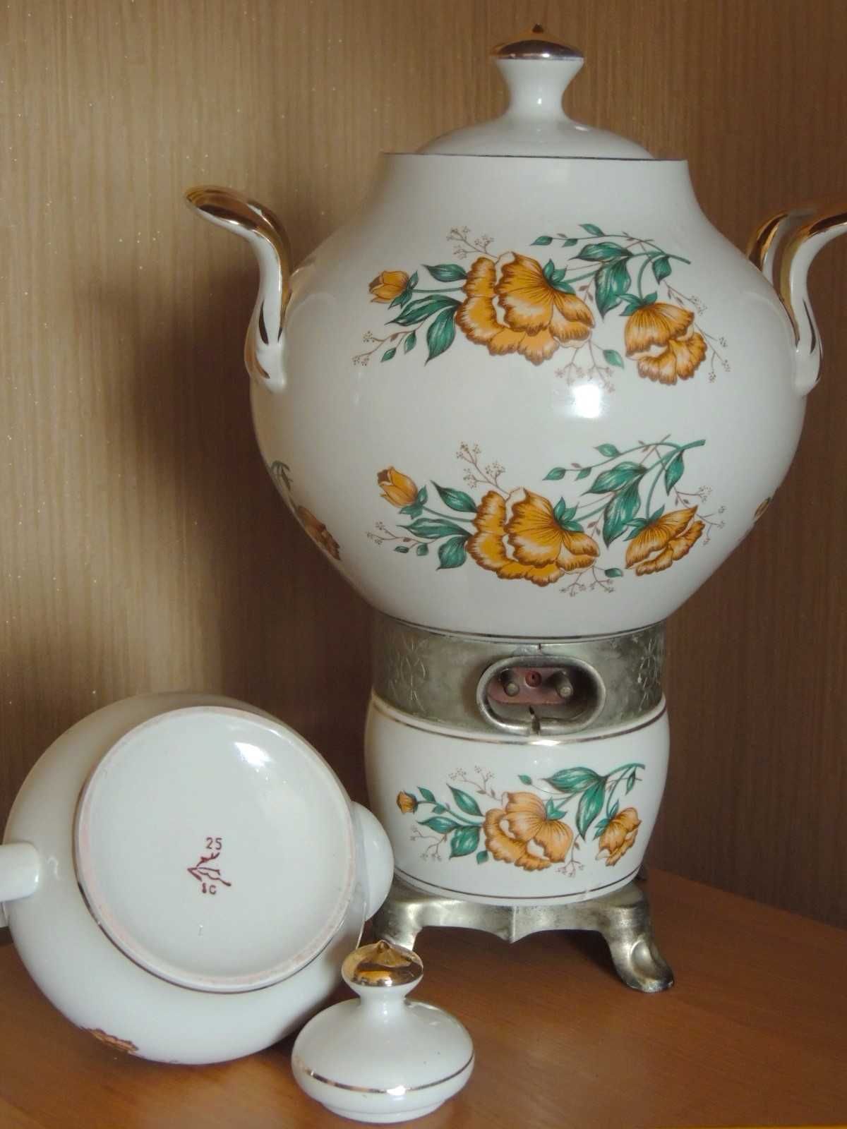 Чайник электрический фарфоровый клеймо Городница