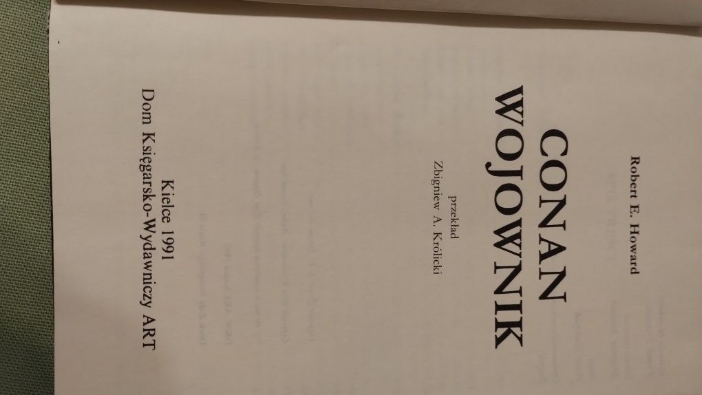 Książka pt "Conan wojownik".