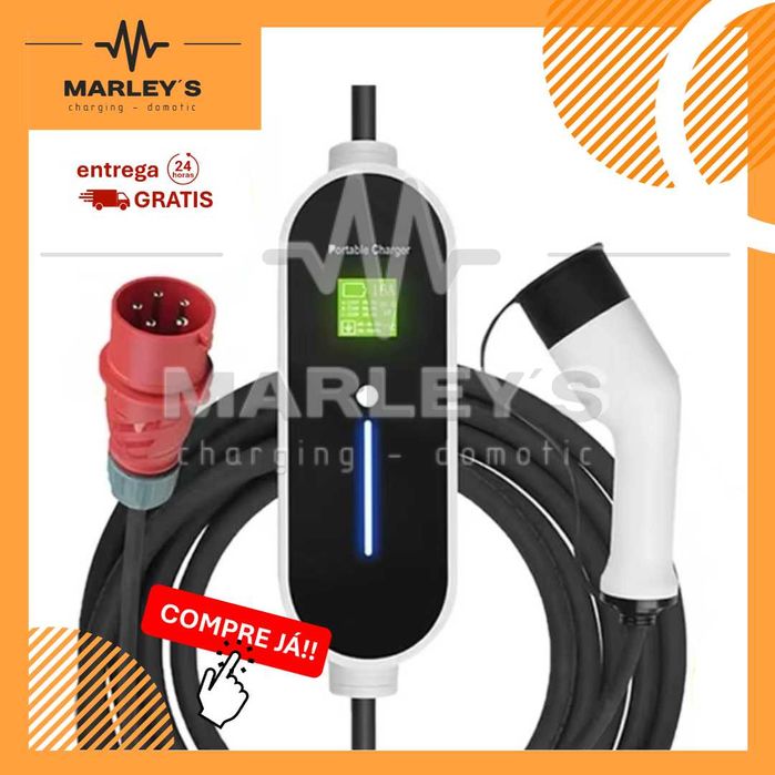 Carregador Portátil 11 kw - 16A -Tipo 2 - Eletricos e Hibridos