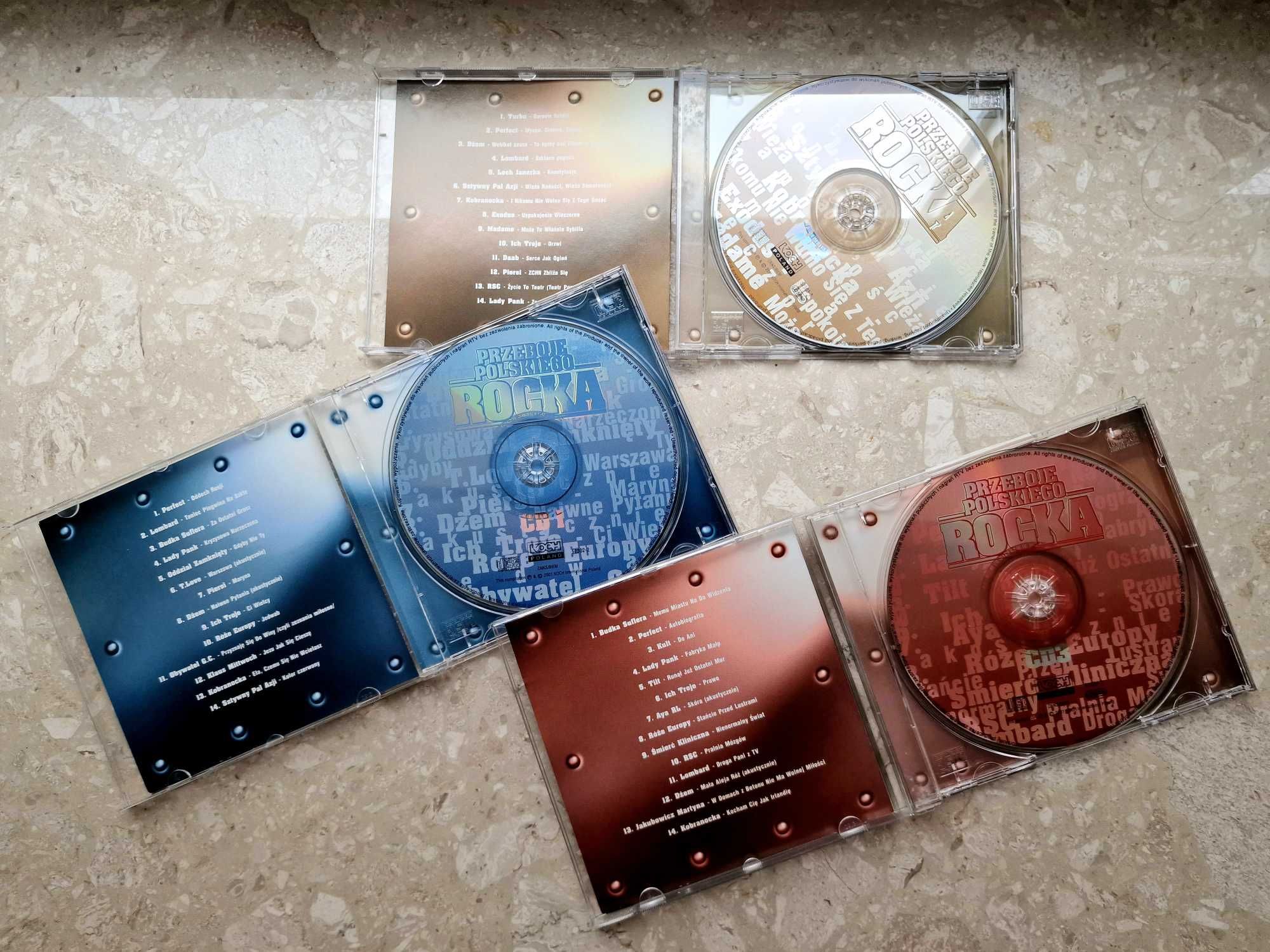 Przeboje polskiego rocka- 3 płyty CD, cena za zestaw