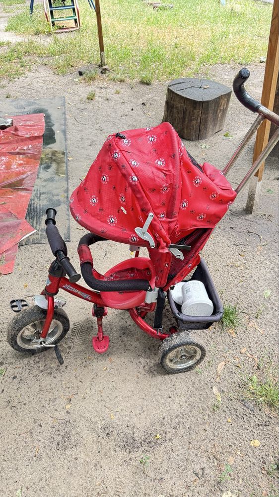 трехколесный велосипед с родительской ручкой