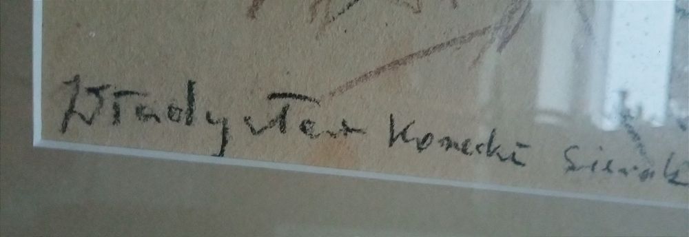 Rysunek ołówkiem Władysław Korecki .