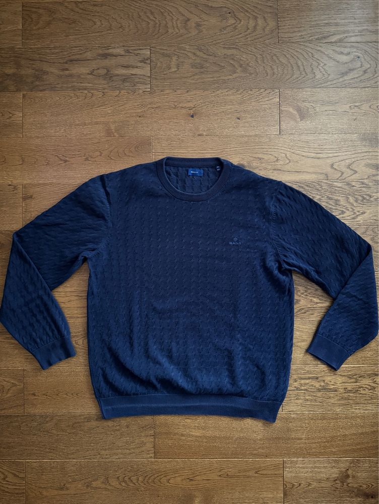 Granatowy sweter GANT w rozmiarze XXL