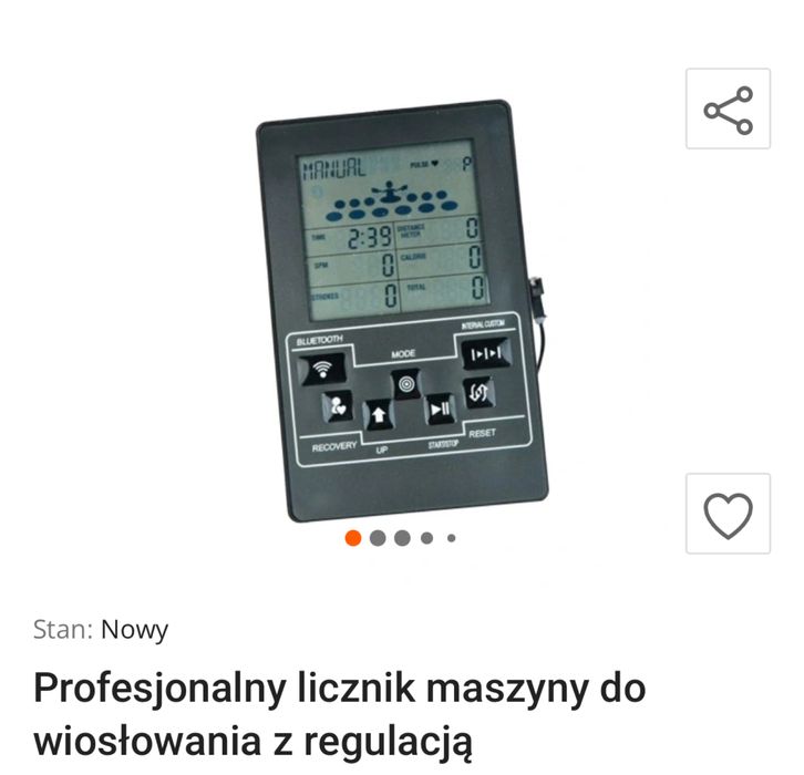 Licznik maszyny do wioslowania