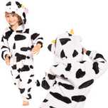 Piżama Dla Dzieci Kigurumi Onesie Kostium Krowa Biało Czarna 125-135cm