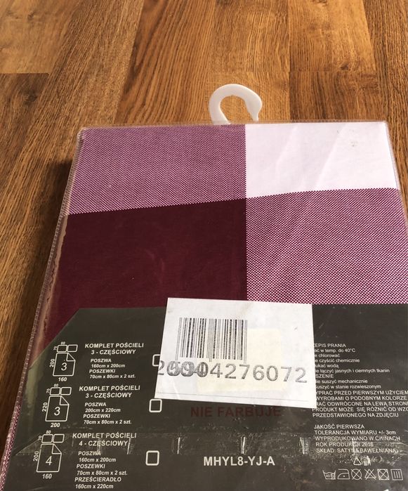 Komplet pościeli Dana Deco Bawełna Satyna 160x200  Krata podwójna