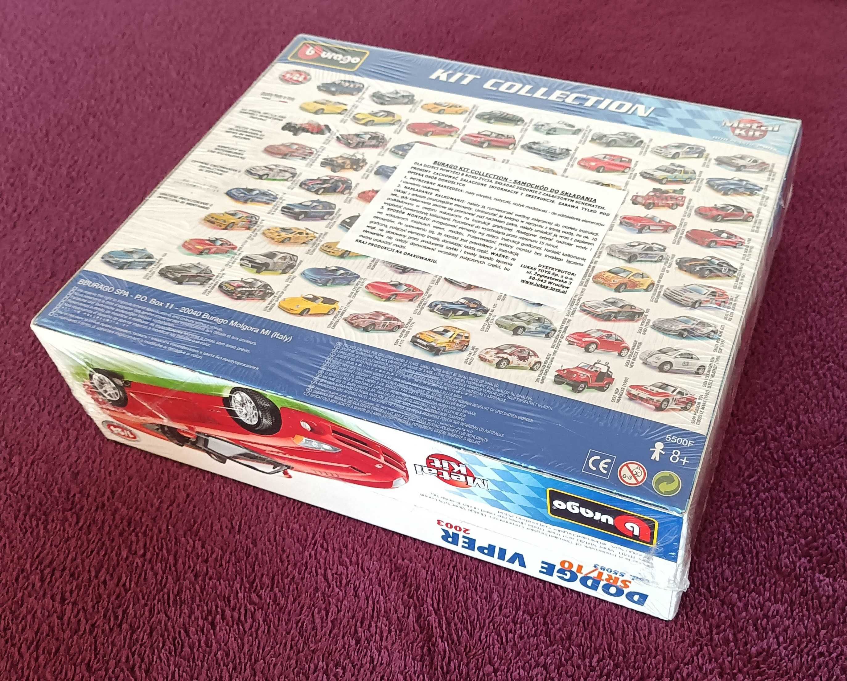 Model do składania Bburago Dodge Viper 1/24