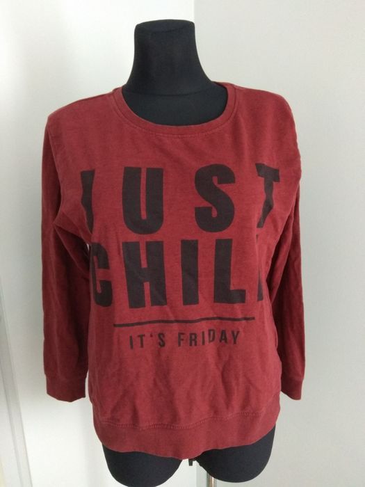 Bluza damska just chill sportowa FB sister bordo dla puszystej L 44 46