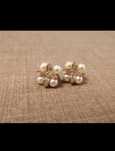 Brincos dourados com pérolas