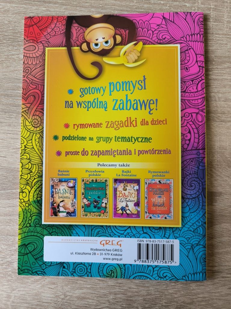 Książka Zagadki dla dzieci Greg