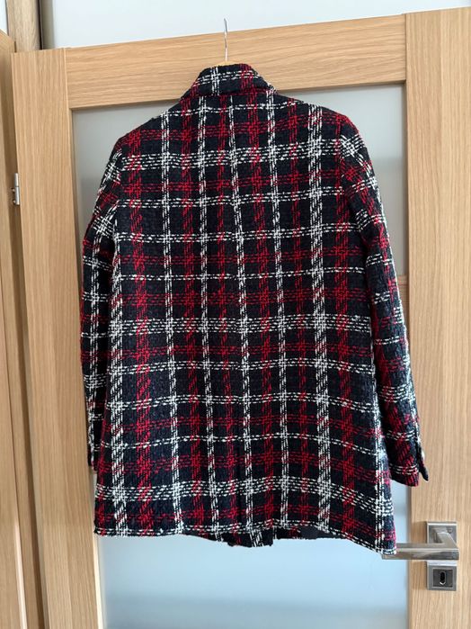 Tweedowa marynarka Zara kratka