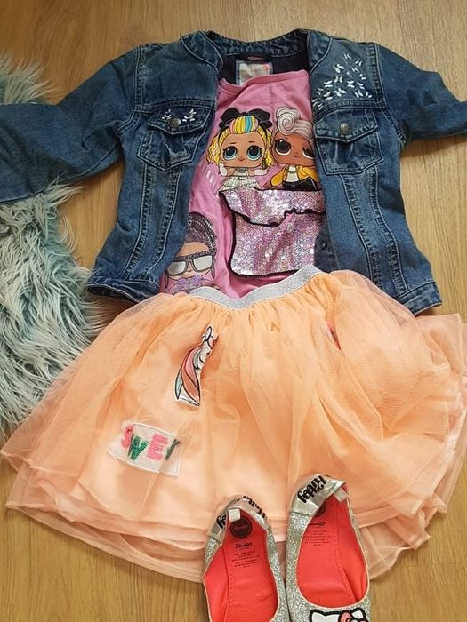 Paka zestaw ubranek dla dziewczynki 116 122 kilka 134