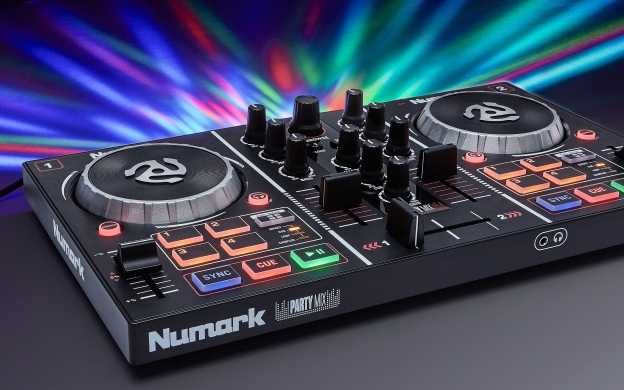 URGENTE!! Controladora DJ Numark Party Mix – Compacta, com luzes LED |