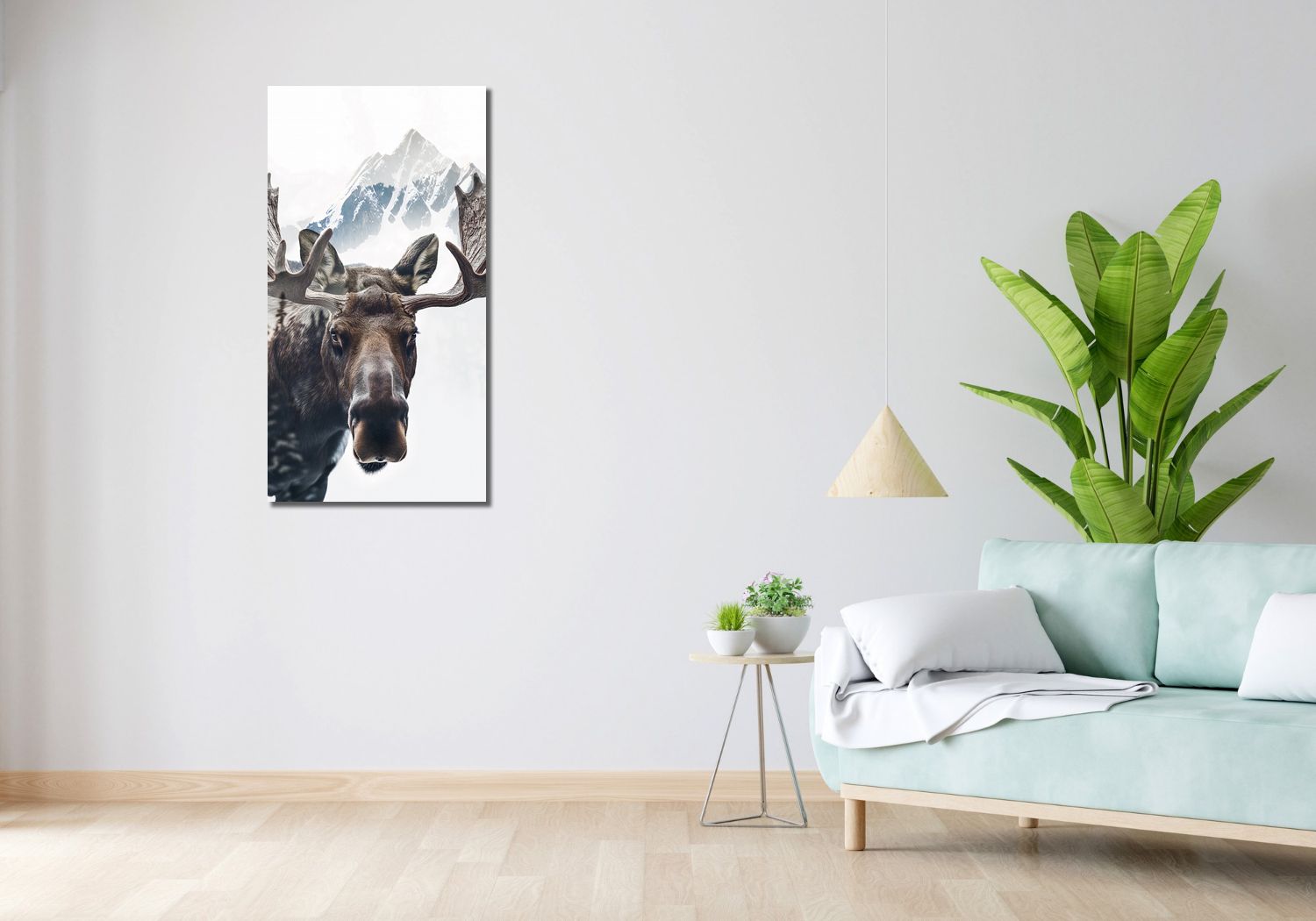 Obraz 50x100cm Łoś Duch Lasu