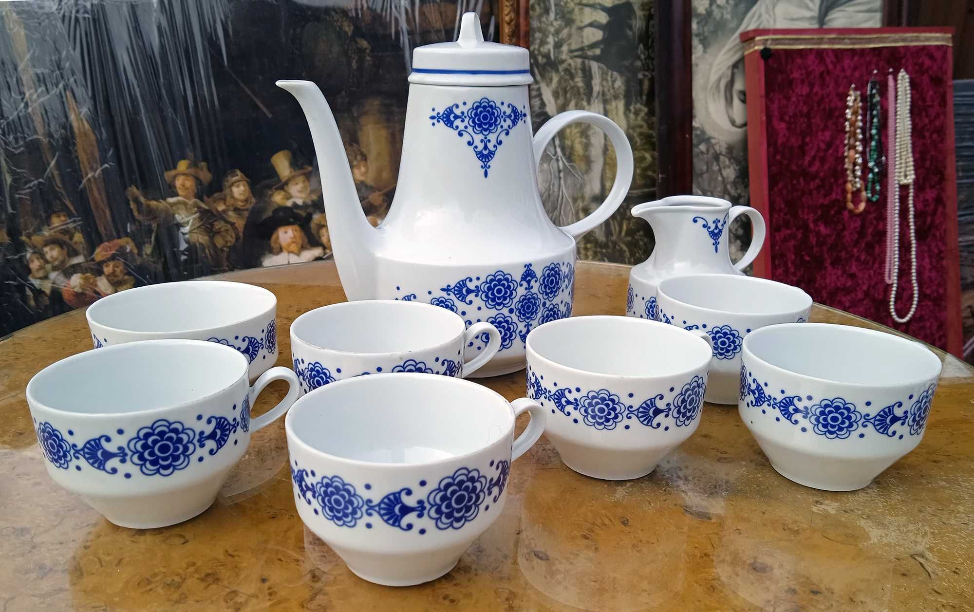 Porcelana Henneberg 1777 Echt Kobalt : piękny serwis