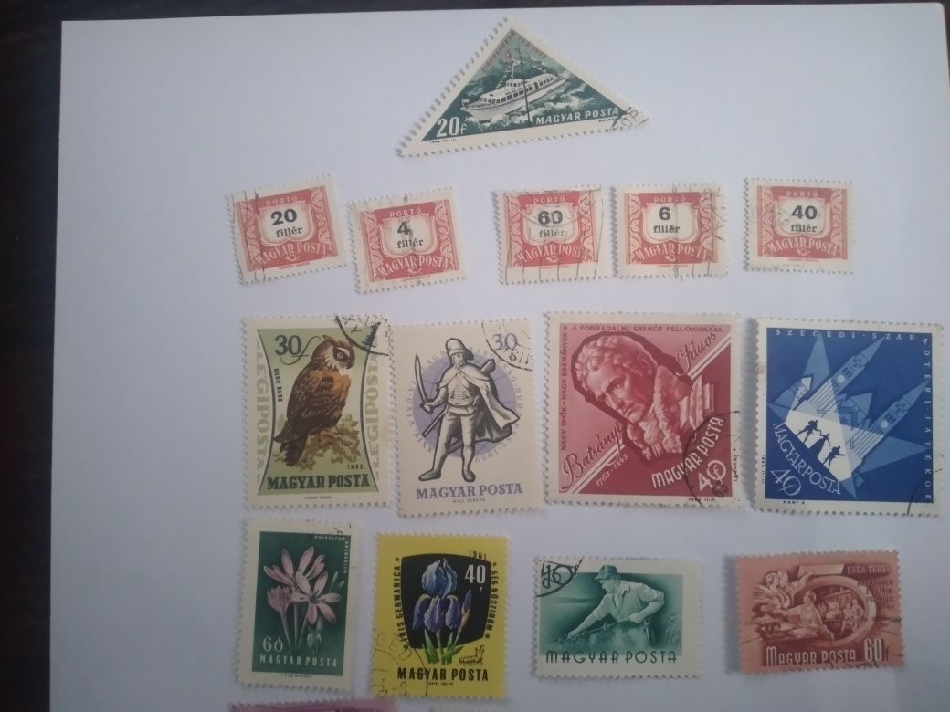 Znaczki pocztowe Polska DDR Niemcy Węgry Magyar Posta kasowane