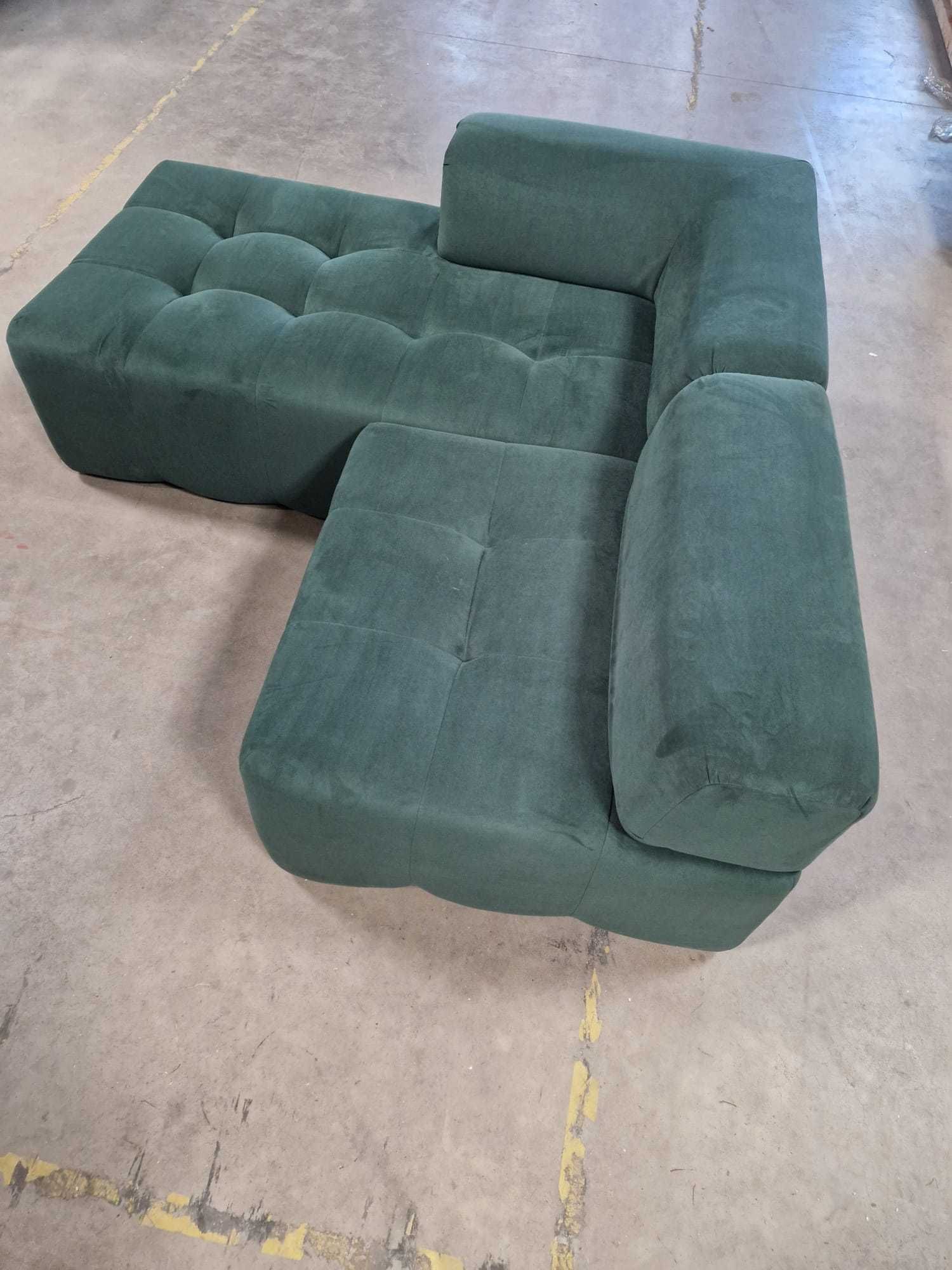 Sofa  zielona dwuelementowa
