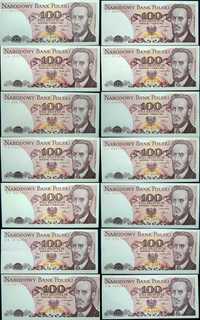 Banknoty PRL 100 zł rzadkie serie stan UNC