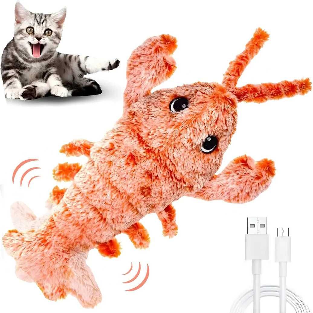 Zabawka dla kota pluszowy homar lobster usb 35cm