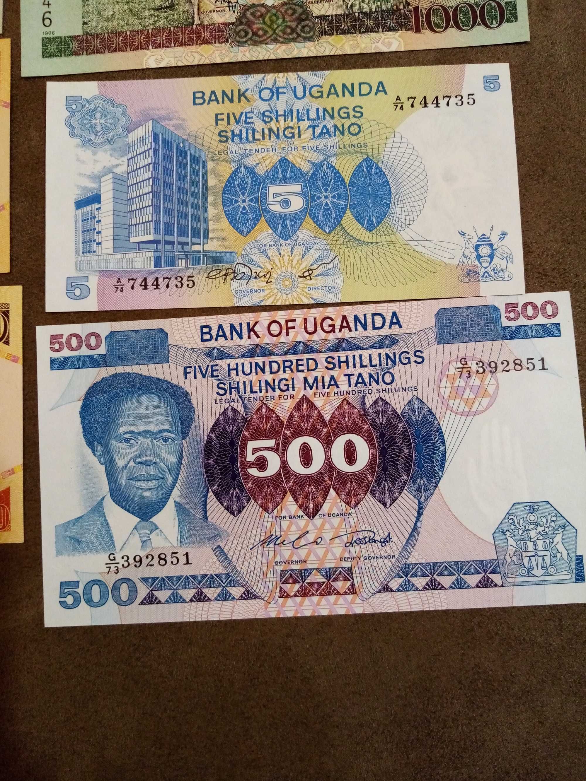 UGANDA lote de 10 notas novas. Não Circuladas conforme foto.