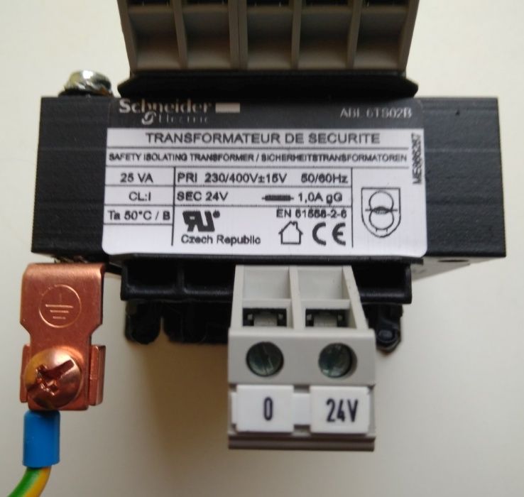 TRANSFORMATOR bezpieczeństwa 1-fazowy 25VA 230(400)V 24V ABL6TS02B