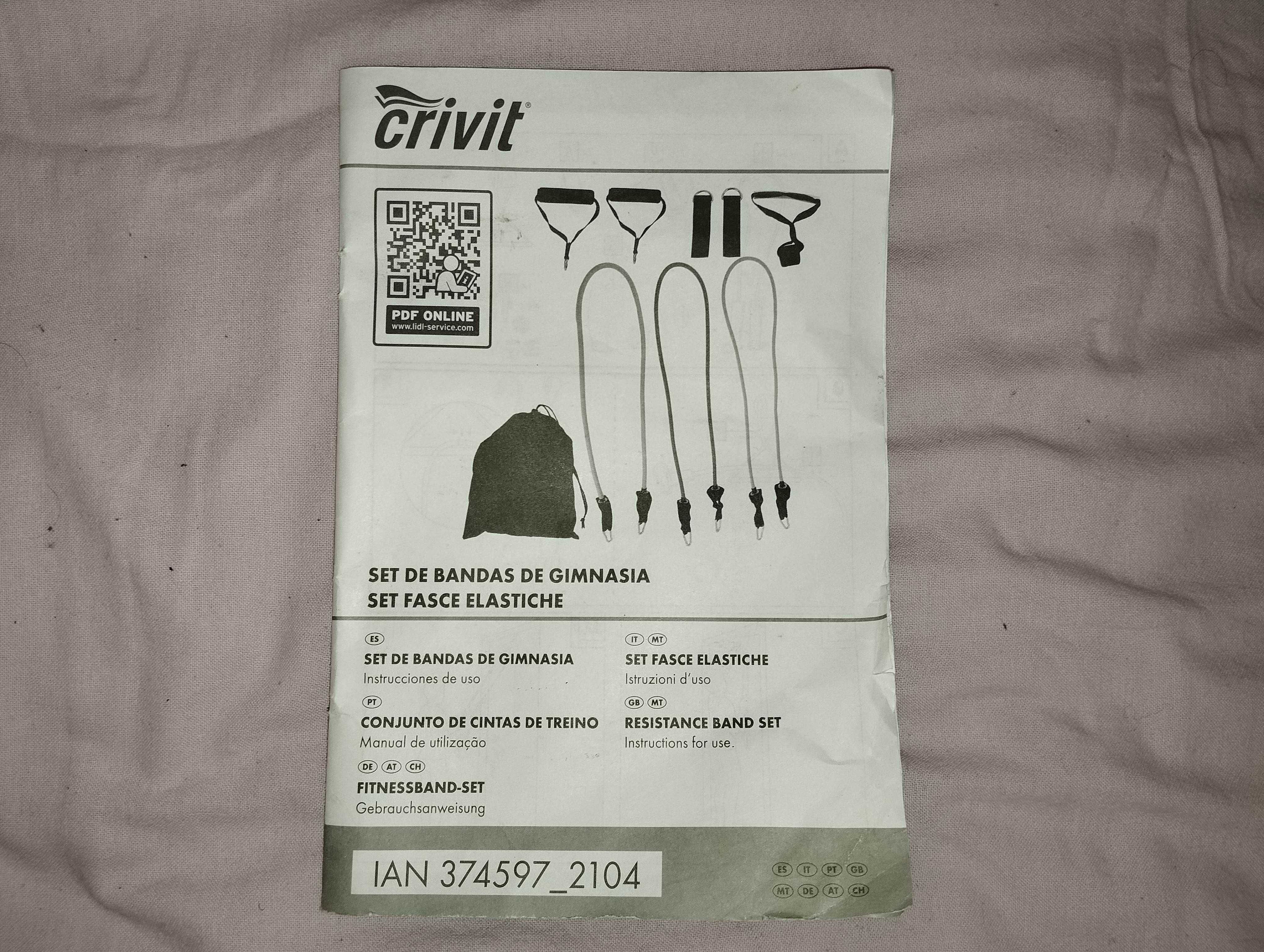Kit Fitness Elásticos - Crivit/LIDL (Como Novo - Usado Uma Vez)