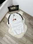 Оригинал/ Мужская Белоснежная Футболка Ellesse с лампасами | Stone/C.P