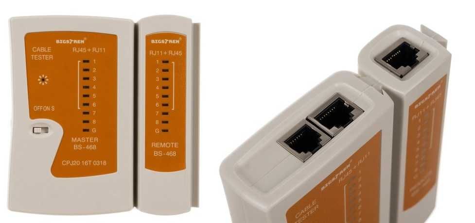 Tester Kabli Sieciowych RJ45 RJ11 Miernik Sieciowy Przewodów LAN