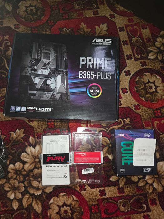 i5-9400F + ASUS B365 + 32GB DDR4-2666 Проверенный комплект с коробками