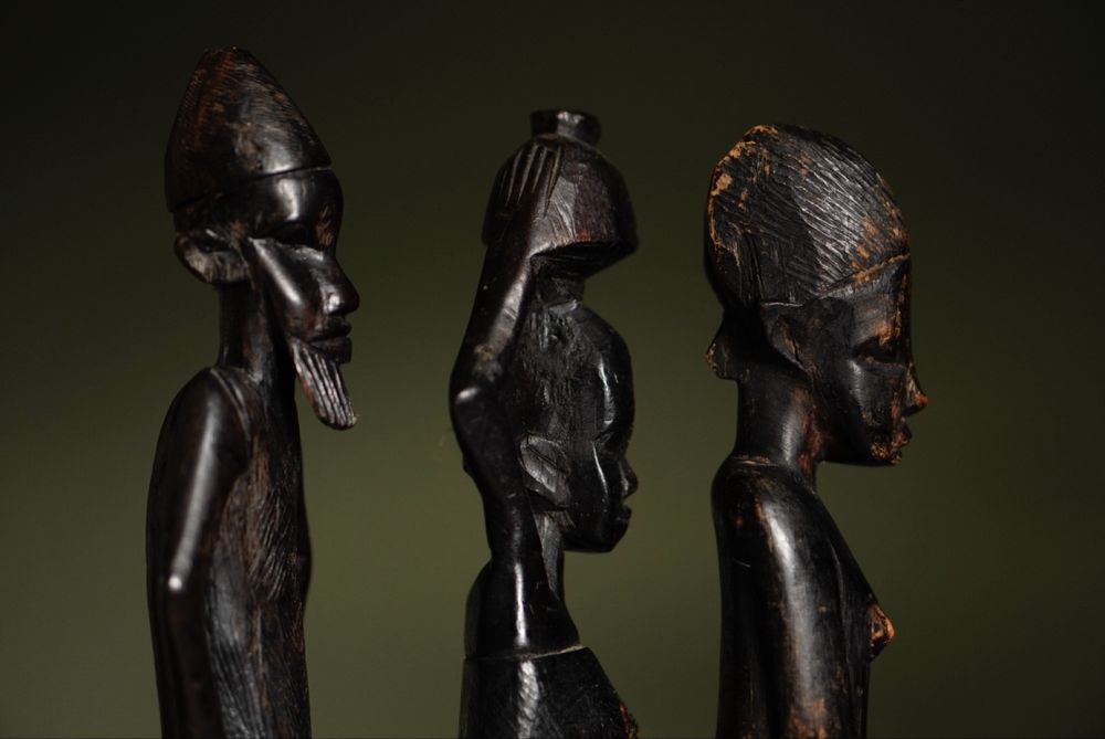 Afrykańskie figurki rzeźby heban sztuka plemienna