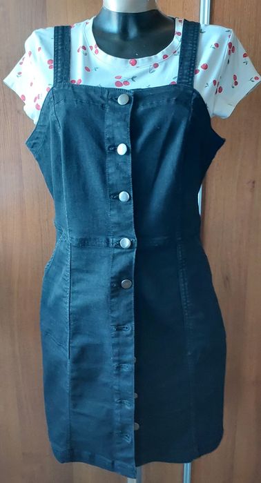 Sukienka jeans czarny L