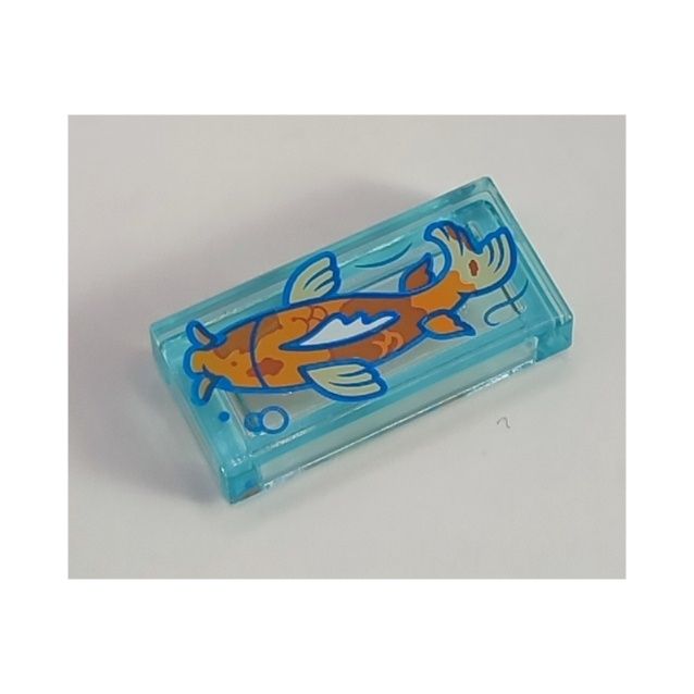 LEGO 3069pb1180 Ryba Koi Płytka 1x2 - 1 szt.