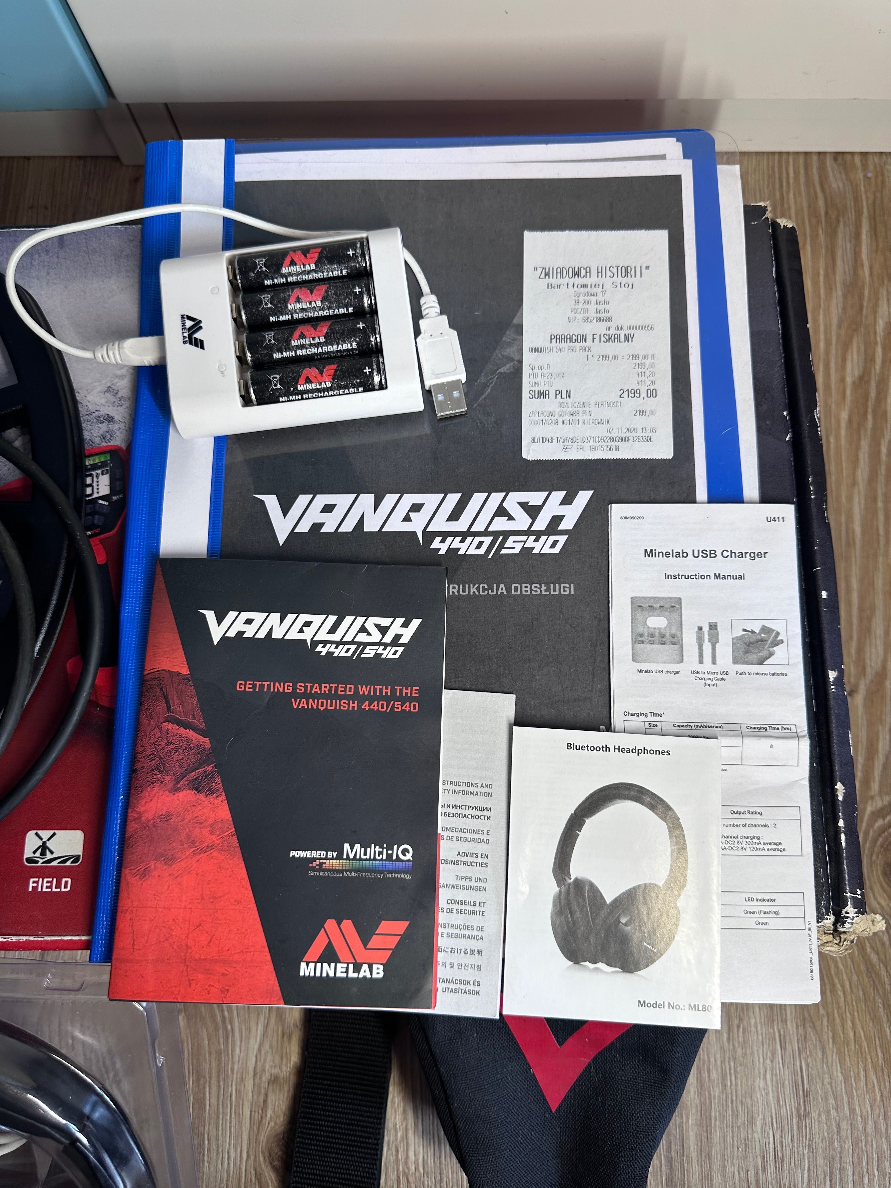 Wykrywacz VANQUISH 540 pro pack