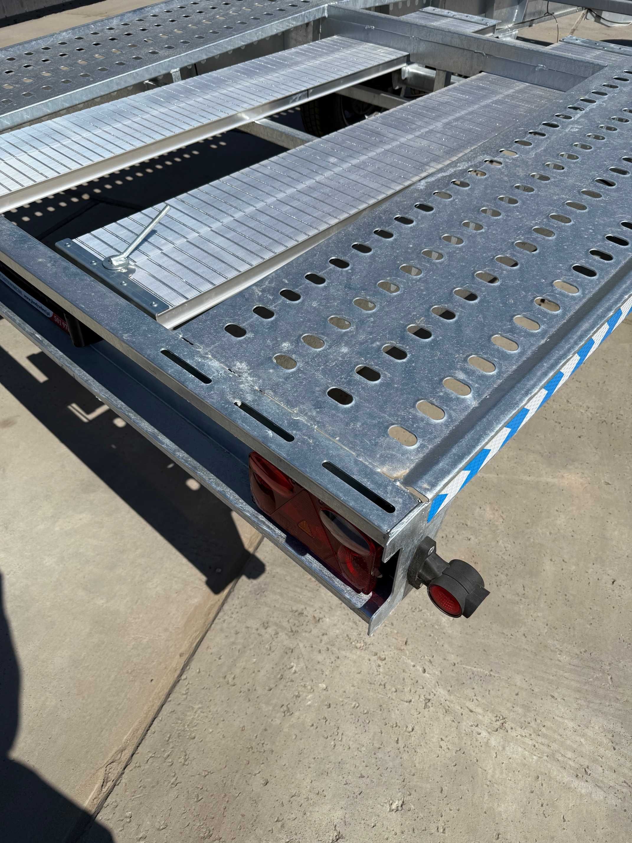 Przyczepa Laweta 4,5m 450cm ALUMINIOWE NAJAZDY VDI 2700-8.1 OD RĘKI !!