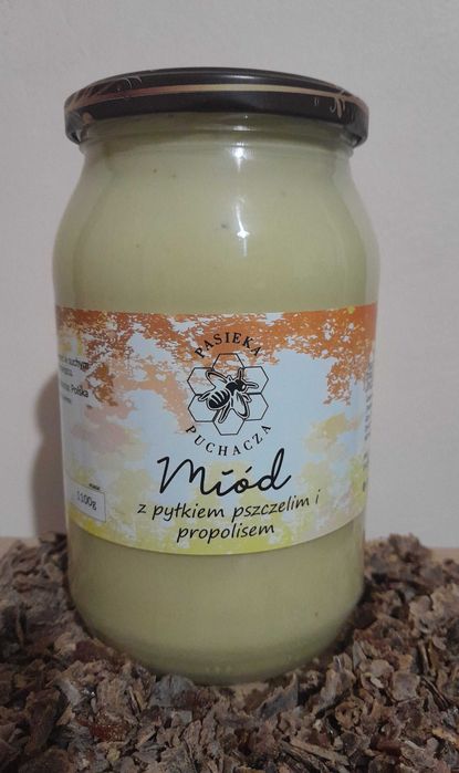 Miód z pyłkiem pszczelim i propolisem