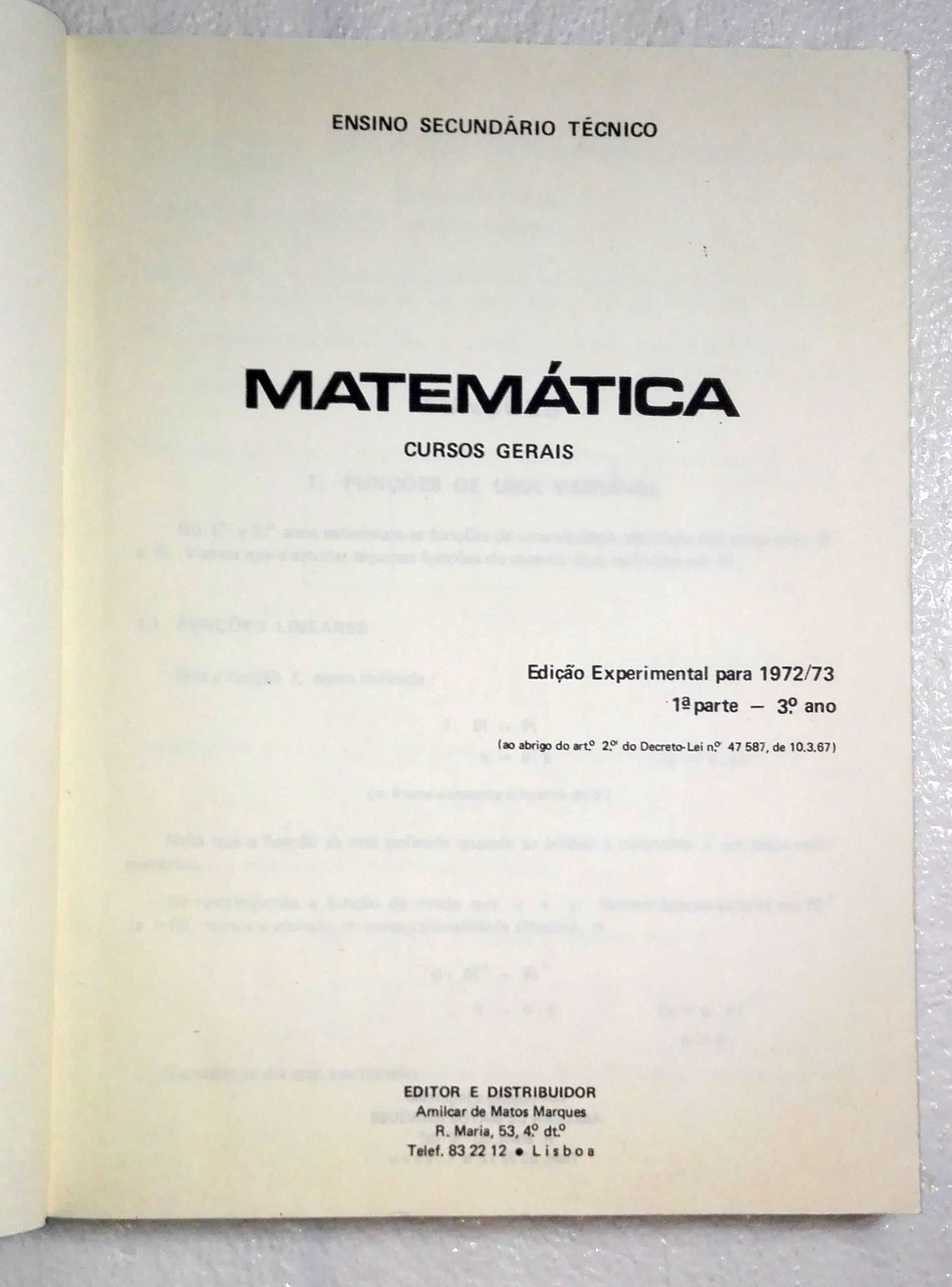 Livro Matemática – 3ºano