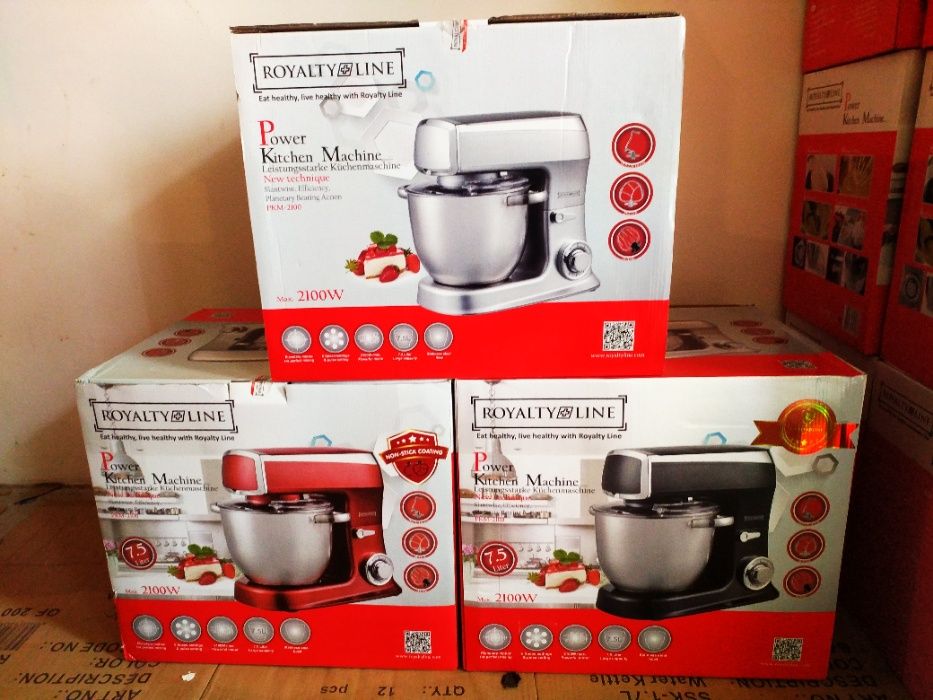 Планетарний міксер, тістоміс Royalty Line RL-PKM 2100.7 2100 Вт