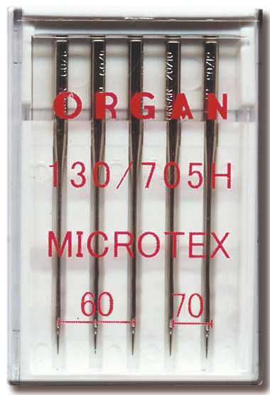 Igły do maszyn półpłaskie Organ Microtex MIX 60-70