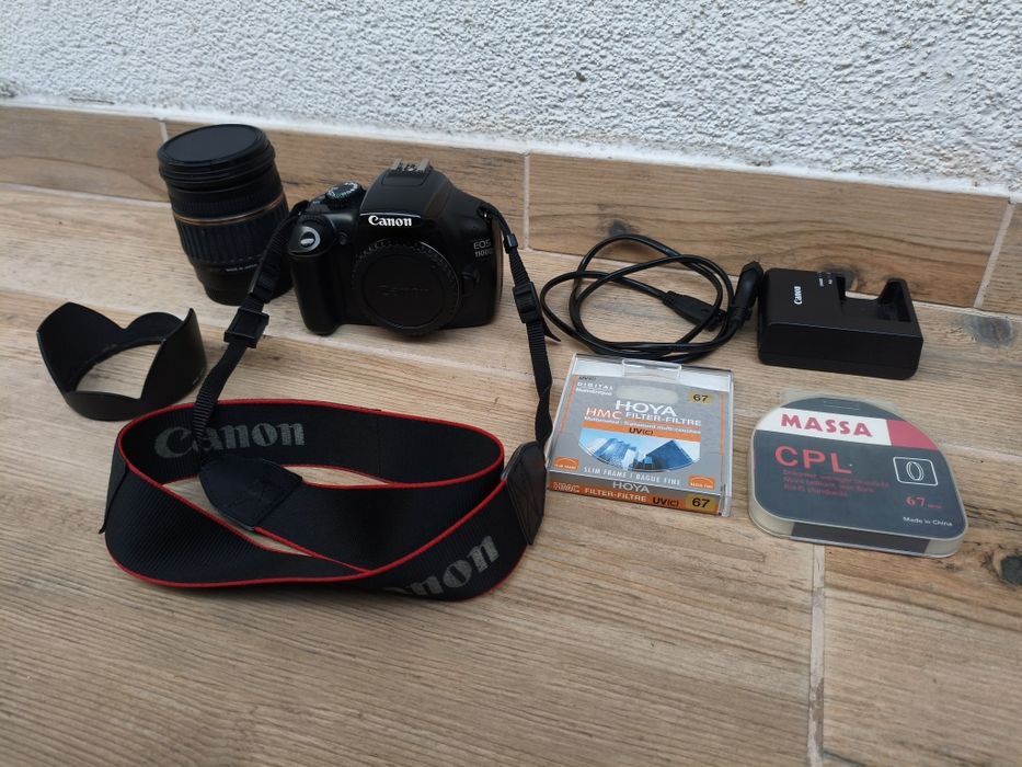 Lustrzanka Canon EOS1100D + obiektyw Tamron 18/55