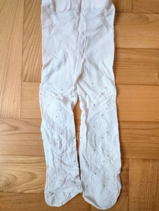 Cienkie rajstopy w kropki różowe cool club