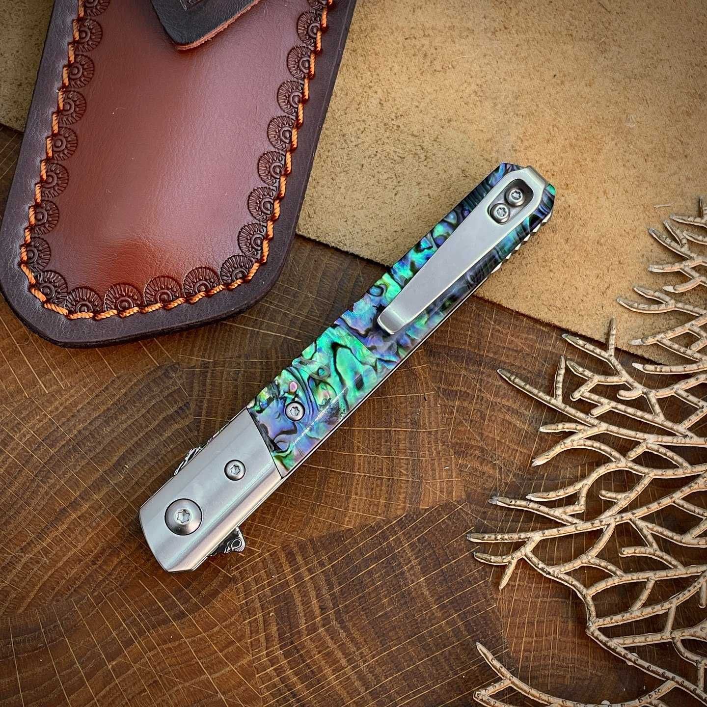 Ніж складаний Gentleman. Карманный EDC нож. Сталь дамаск.